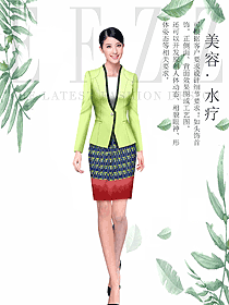 長(zhǎng)袖女款總臺(tái)收銀接待制服設(shè)計(jì)圖460