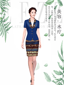 時(shí)尚女款總臺(tái)收銀接待制服設(shè)計(jì)圖461