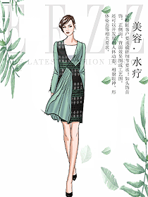 長袖女款總臺收銀接待制服設計圖462