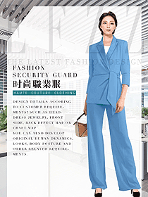 原創(chuàng)設(shè)計(jì)淺藍(lán)色女秋冬職業(yè)裝制服設(shè)計(jì)圖1828