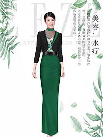 原創(chuàng)制服設(shè)計水療會所咨客服裝款式圖537