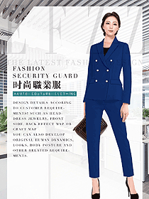深藍色女秋冬職業(yè)裝制服設計圖1831