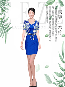 原創(chuàng)制服設(shè)計(jì)總臺收銀接待服裝款式圖467