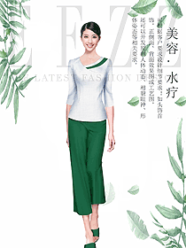 原創(chuàng)設(shè)計(jì)短袖女款會所服務(wù)生服裝款式圖866
