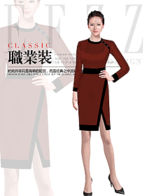 時(shí)尚女職業(yè)裝夏裝制服設(shè)計(jì)圖1023