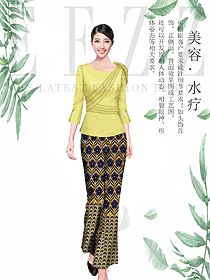 原創(chuàng)制服設計水療會所咨客服裝款式圖541