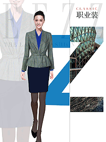 時(shí)尚女職業(yè)裝夏裝制服設(shè)計(jì)圖1033