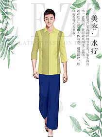 時尚男款spa養(yǎng)生美容技師制服設計圖893