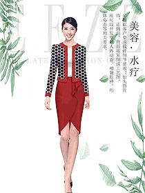 時尚女款總臺收銀接待制服設計圖487