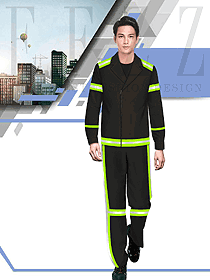 時尚長袖男款春秋工程服設計圖1257