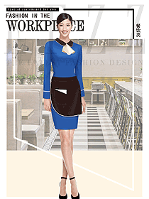 女款快餐廳服務(wù)員制服設(shè)計(jì)圖415