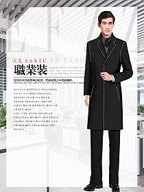 時尚黑色男職業(yè)裝大衣服裝款式圖126