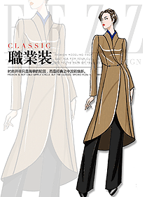 原創(chuàng)制服設(shè)計(jì)女職業(yè)裝大衣款式圖294