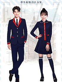 深藍(lán)色修身款學(xué)生服校服款式設(shè)計(jì)圖169