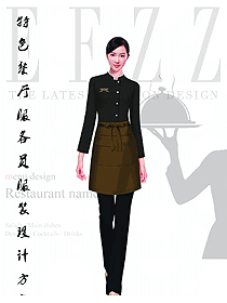原創(chuàng)制服設(shè)計(jì)女款茶餐廳服裝款式圖416