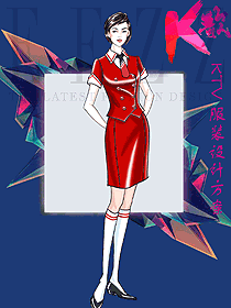 原創(chuàng)設計女款KTV服務員服裝款式圖629