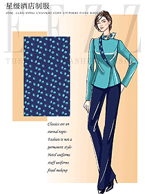 酒店前臺服務(wù)生服裝效果圖設(shè)計1279