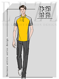 快遞工作服款T恤效果圖設(shè)計(jì)142