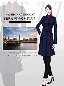 時(shí)尚顯身材女職業(yè)裝大衣服裝款式圖298