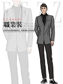 男款商務(wù)西裝設(shè)計(jì)效果圖502