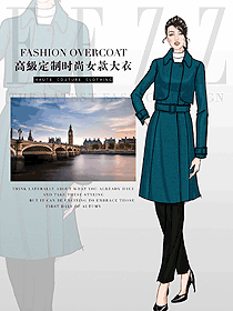 顯氣質(zhì)女職業(yè)裝大衣服裝款式圖300