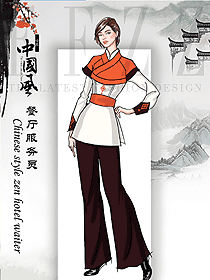 旅游景區(qū)中餐服務(wù)員服裝設(shè)計(jì)圖2191