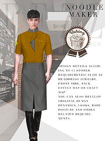 男款短袖廚師服設(shè)計(jì)圖499