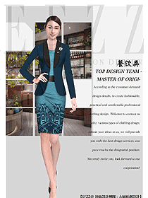 西餐領(lǐng)班制服款式設(shè)計(jì)圖089