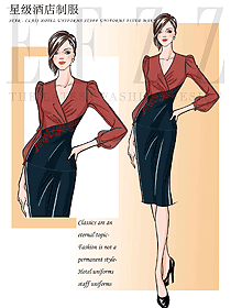 酒店前廳接待制服設計圖1301