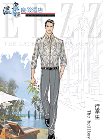 時(shí)尚酒店門(mén)童制服設(shè)計(jì)圖1298