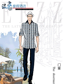 酒店行李生門童制服設計圖1299