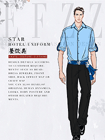 原創(chuàng)設(shè)計特色餐廳服務(wù)員制服設(shè)計圖404