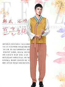 韓式汗蒸水療會所咨客制服設(shè)計(jì)圖557