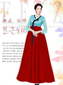 韓式汗蒸水療會所咨客制服設計圖561