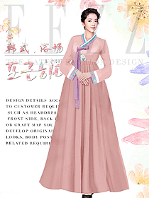 原創(chuàng)設計韓式汗蒸咨客服裝設計圖564