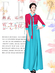 韓式汗蒸咨客制服設(shè)計(jì)圖576