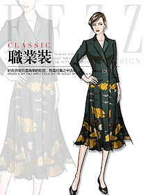 女職業(yè)裝夏裝制服設(shè)計(jì)圖1117