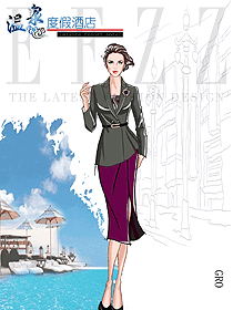 原創(chuàng)手繪酒店經(jīng)理服裝設(shè)計圖523