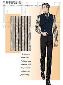 西餐服務(wù)員制服設(shè)計圖1352