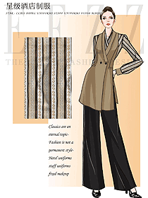 原創(chuàng)設(shè)計(jì)西餐服務(wù)員服裝款式圖1360