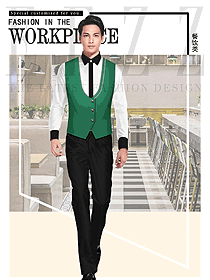 西餐服務(wù)員制服設(shè)計圖1379