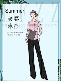 時尚按摩技師服款式設(shè)計(jì)圖1497