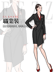 時尚女秋冬職業(yè)裝設計圖1907