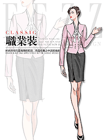 時(shí)尚女秋冬職業(yè)裝設(shè)計(jì)圖1913