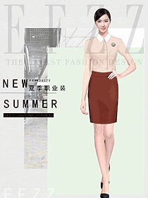 原創(chuàng)設(shè)計女職業(yè)裝短袖襯衫設(shè)計圖401