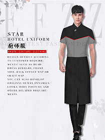 男款短袖廚師制服設(shè)計圖534