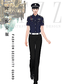 時尚短袖保安服設計圖405