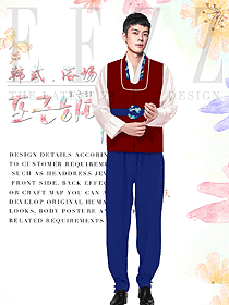 韓式桑拿spa總臺(tái)收銀接待服裝款式圖495