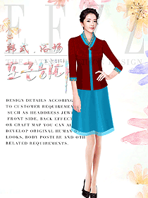 美容spa總臺收銀接待服裝款式圖501