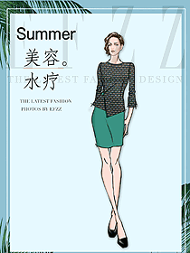 水療會所總臺收銀接待制服設(shè)計(jì)圖503